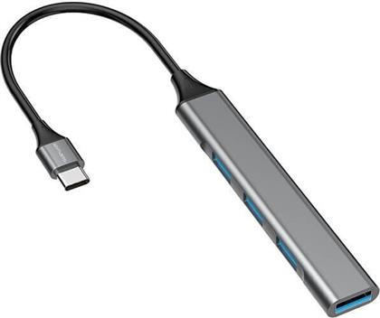 4Smarts USB 3.0 Hub 4 Θυρών με σύνδεση USB-C Γκρι