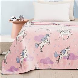 Adam Home Κουβέρτα Fleece Unicorn 160x220cm Φωσφορίζουσα Ροζ από το Designdrops