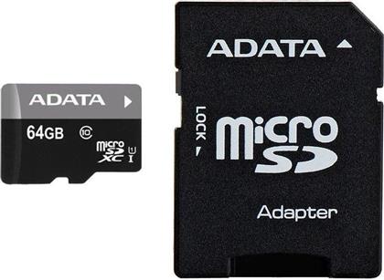 Adata Premier microSDXC 64GB Class 10 U1 UHS-I με αντάπτορα από το Plus4u