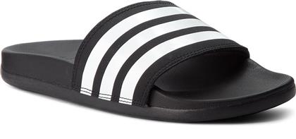 Adidas Adilette Cloudfoam Plus Stripes Slides σε Μαύρο Χρώμα από το Cosmos Sport