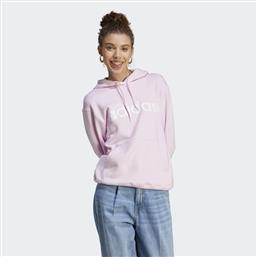 Adidas Essentials Linear Γυναικείο Φούτερ με Κουκούλα Ροζ