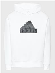 Adidas Future Icons Badge Sport Ανδρικό Φούτερ με Κουκούλα και Τσέπες Λευκό