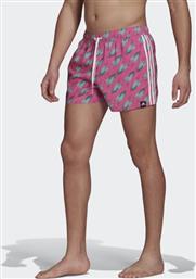 Adidas Graphic Ανδρικό Μαγιό Σορτς Screaming Pink με Σχέδια