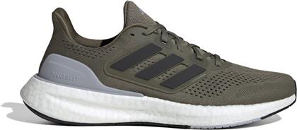 Adidas Pureboost 23 Ανδρικά Αθλητικά Παπούτσια Running Olive Strata / Core Black / Halo Silver