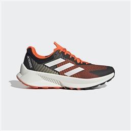 Adidas Soulstride Flow Αθλητικά Παπούτσια Trail Running Core Black / Crystal White / Impact Orange