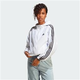 Adidas sportswear W 3S Γυναικεία Ζακέτα Φούτερ με Κουκούλα Λευκή