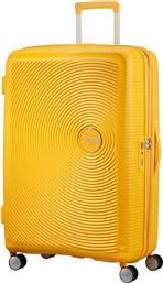 American Tourister Soundbox Spinner 4 Μεγάλη Βαλίτσα με ύψος 77cm σε Κίτρινο χρώμα από το Brandbags