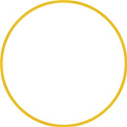 Amila Στεφάνι Ρυθμικής με Διάμετρο 60cm Κίτρινο