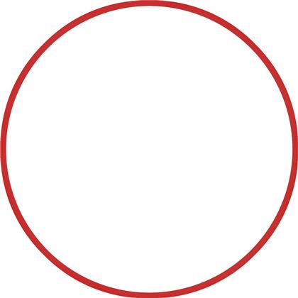 Amila Στεφάνι Ρυθμικής με Διάμετρο 70cm Κόκκινο