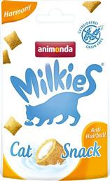Animonda Milkies Cat Crunchy Harmony Anti-Hairball Λιχουδιές Σνακ Γάτας 30gr από το Plus4u