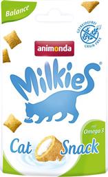 Animonda Milkies Cat Balance Λιχουδιές Σνακ Γάτας Omega 3 30gr