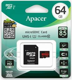 Apacer R85 microSDXC 64GB Class 10 U1 with Adapter από το Public