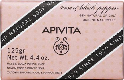 Apivita Natural Soap με Τριαντάφυλλο & Μαύρο Πιπέρι 125gr από το Pharm24