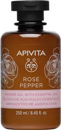 Apivita Rose Pepper Αφρόλουτρο σε Gel με Aιθέρια Έλαια 250ml