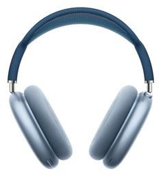 Apple AirPods Max Ασύρματα Bluetooth Over Ear Ακουστικά με 20 ώρες Λειτουργίας Γαλάζιο