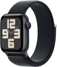 Apple Watch SE 2023 Aluminium 40mm Αδιάβροχο με Παλμογράφο (Midnight with Midnight Sport Loop) από το e-shop