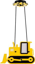 ARlight Μπουλντόζα Μονόφωτο Παιδικό Φωτιστικό Κρεμαστό από Πλαστικό με Υποδοχή E14 σε Κίτρινο Χρώμα