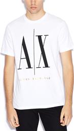 Armani Exchange Ανδρικό T-shirt Λευκό με Λογότυπο από το Spartoo