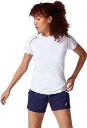 ASICS Court Piping Γυναικείο Αθλητικό T-shirt Fast Drying Λευκό από το Cosmos Sport