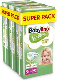Babylino Sensitive Cotton Soft Super Pack Πάνες με Αυτοκόλλητο No. 5 για 11-16kg 132τμχ από το Pharm24