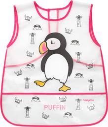 Babyono Αδιάβροχη Ποδιά Πλαστική με Ενιαίο Λαιμό Creative Baby Pink Penguin για 36 m+ από το Plus4u