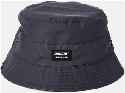 Basehit Υφασμάτινo Ανδρικό Καπέλο Στυλ Bucket Navy / Grey
