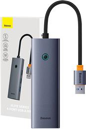 Baseus Ultrajoy USB 3.0 Hub 4 Θυρών με σύνδεση USB-A Γκρι