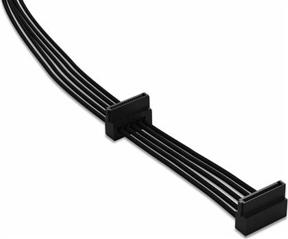Be Quiet CS-3420 7-Pin SATA III - 2x 7-Pin SATA III Angle (90°) Cable 0.4m Μαύρο (BC021)