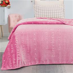 Beauty Home Κουβέρτα Fleece 160x220cm Φωσφορίζουσα Ροζ