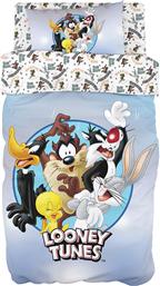 Beauty Home Σετ Παιδικό Πάπλωμα Μονό με Μαξιλαροθήκη Looney Tunes 6189 Γαλάζιο 160x240εκ. από το MyCasa
