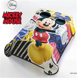 Belpla Κουβέρτα Ισπανίας Βελουτέ Mickey Mouse 160x220cm Πολύχρωμη από το Designdrops