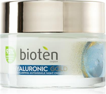 Bioten Gold Κρέμα Προσώπου Νυκτός για Ενυδάτωση & Αντιγήρανση με Υαλουρονικό Οξύ 50ml από το Plus4u