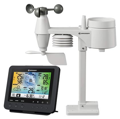 Wifi Color Weather Center With 5in1 Profi Sensor 7002580 Ασύρματος Μετεωρολογικός Σταθμός Ψηφιακός Επίτοιχος / Επιτραπέζιος Μαύρος Bresser