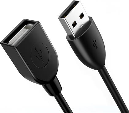 Cabletime USB 2.0 Cable USB-A male - USB-A female Μαύρο 1m