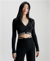 Calvin Klein Γυναικεία Πλεκτή Ζακέτα σε Μαύρο Χρώμα
