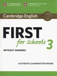 Cambridge English First for Schools 3 Wo/a από το Plus4u