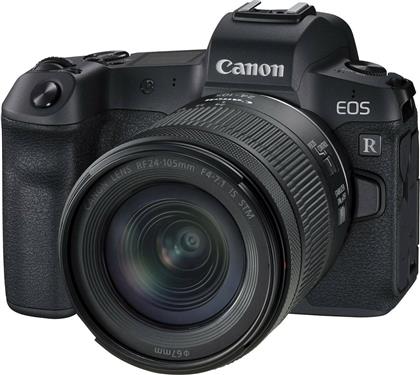 Canon Mirrorless Φωτογραφική Μηχανή EOS R Full Frame Kit (RF 24-105mm F4-7.1 IS STM) Black