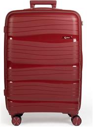 Cardinal 2014 Μεσαία Βαλίτσα με ύψος 60cm σε Μπορντό χρώμα