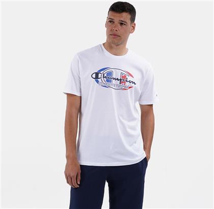 Champion Ανδρικό T-shirt Λευκό με Λογότυπο από το SportsFactory