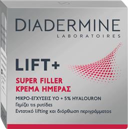 Diadermine Lift+ Super Filler 24ωρη Κρέμα Προσώπου Ημέρας για Ενυδάτωση, Αντιγήρανση & Σύσφιξη με Υαλουρονικό Οξύ 50ml από το ΑΒ Βασιλόπουλος