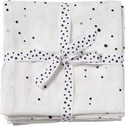 Done by Deer Dreamy Dots Πάνες Αγκαλιάς από Μουσελίνα σε Λευκό Χρώμα 120x120cm 2τμχ
