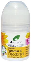 Dr.Organic Vitamin E Φυσικό Αποσμητικό σε Roll-On Χωρίς Αλουμίνιο 50ml - Dr Organic από το Pharm24