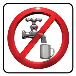 Ergo Πινακίδα ''Απαγορεύεται '' ''Μην Πίνετε Νερό'' 9.5x9.5cm από το Esmarket
