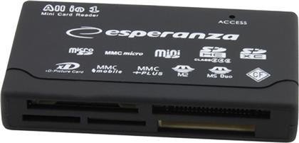 Esperanza EA-119 Card Reader USB 2.0 για SD/microSD/MemoryStick/CompactFlash/xD