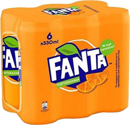 Fanta Κουτί Πορτοκαλάδα με Ανθρακικό 6x330ml