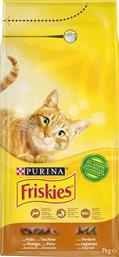 Purina Friskies Ξηρά Τροφή για Ενήλικες Γάτες με Κοτόπουλο / Γαλοπούλα / Λαχανικά 2kg