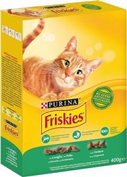 Purina Friskies Ξηρά Τροφή για Ενήλικες Γάτες με Κουνέλι / Κοτόπουλο / Λαχανικά 0.4kgΚωδικός: 4821765
