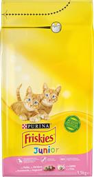 Purina Friskies Junior Ξηρά Τροφή για Ανήλικες Γάτες με Κοτόπουλο / Λαχανικά / Γάλα 1.5kg
