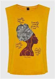 Funky Buddha Γυναικείο T-shirt Κίτρινο