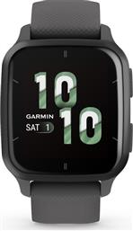 Garmin Venu Sq 2 Aluminium 40mm Αδιάβροχο Smartwatch με Παλμογράφο (Slate Aluminium Bezel with Shadow Grey Case and Silicone Band)